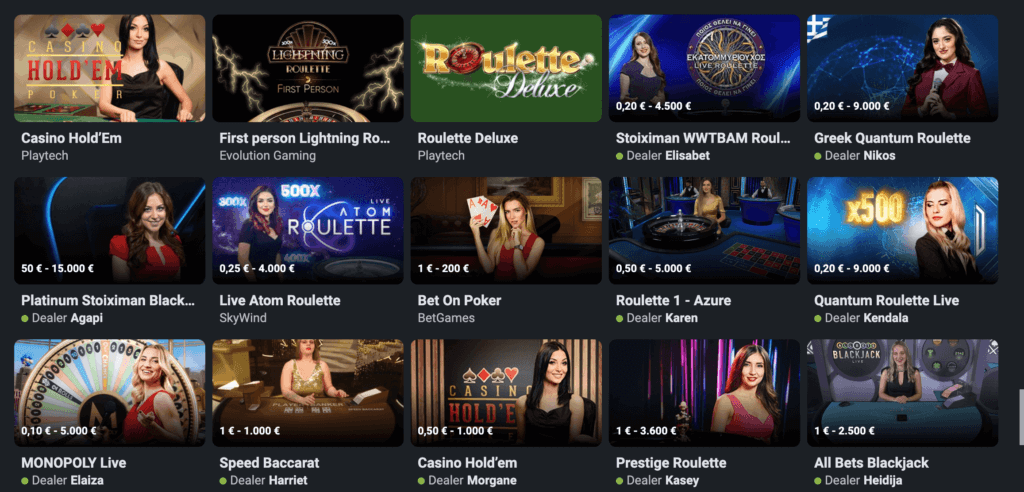 Live casino Stoiximan