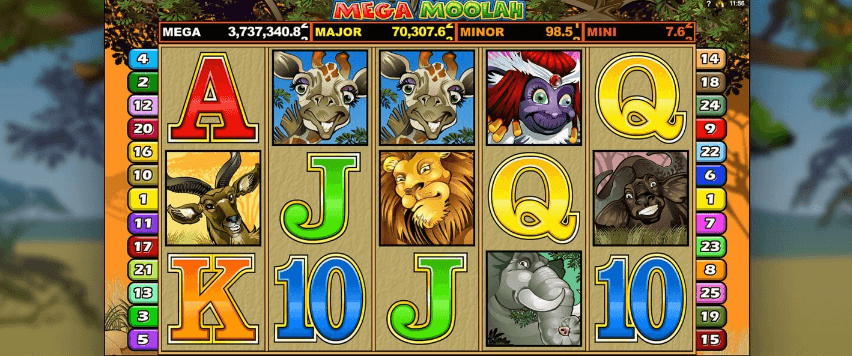 Mega Moolah φρουτάκι τζακποτ