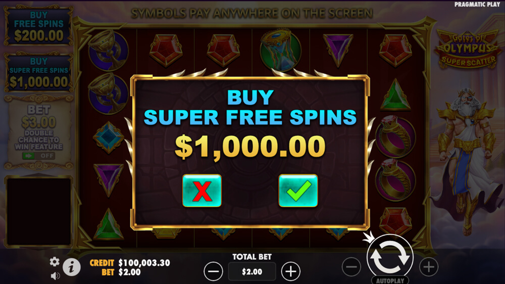 super free spins bonus