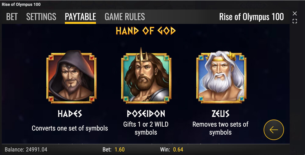 Rise of Olympus 100 Hand of God